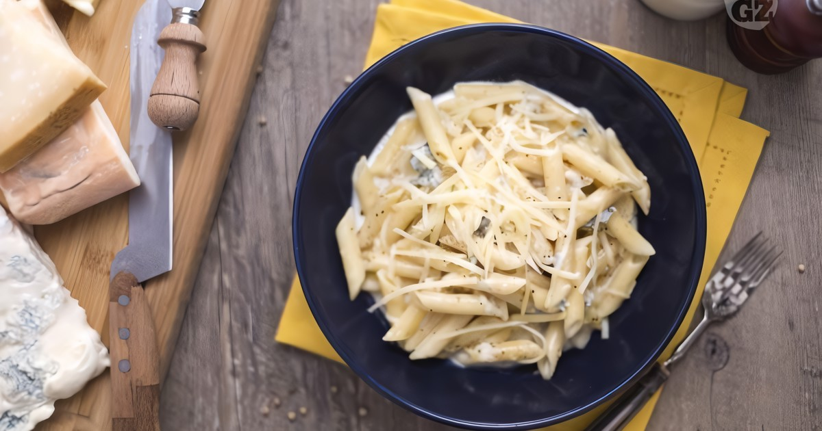 Пенне четыре сыра — макароны в сливочно-сырном соусе